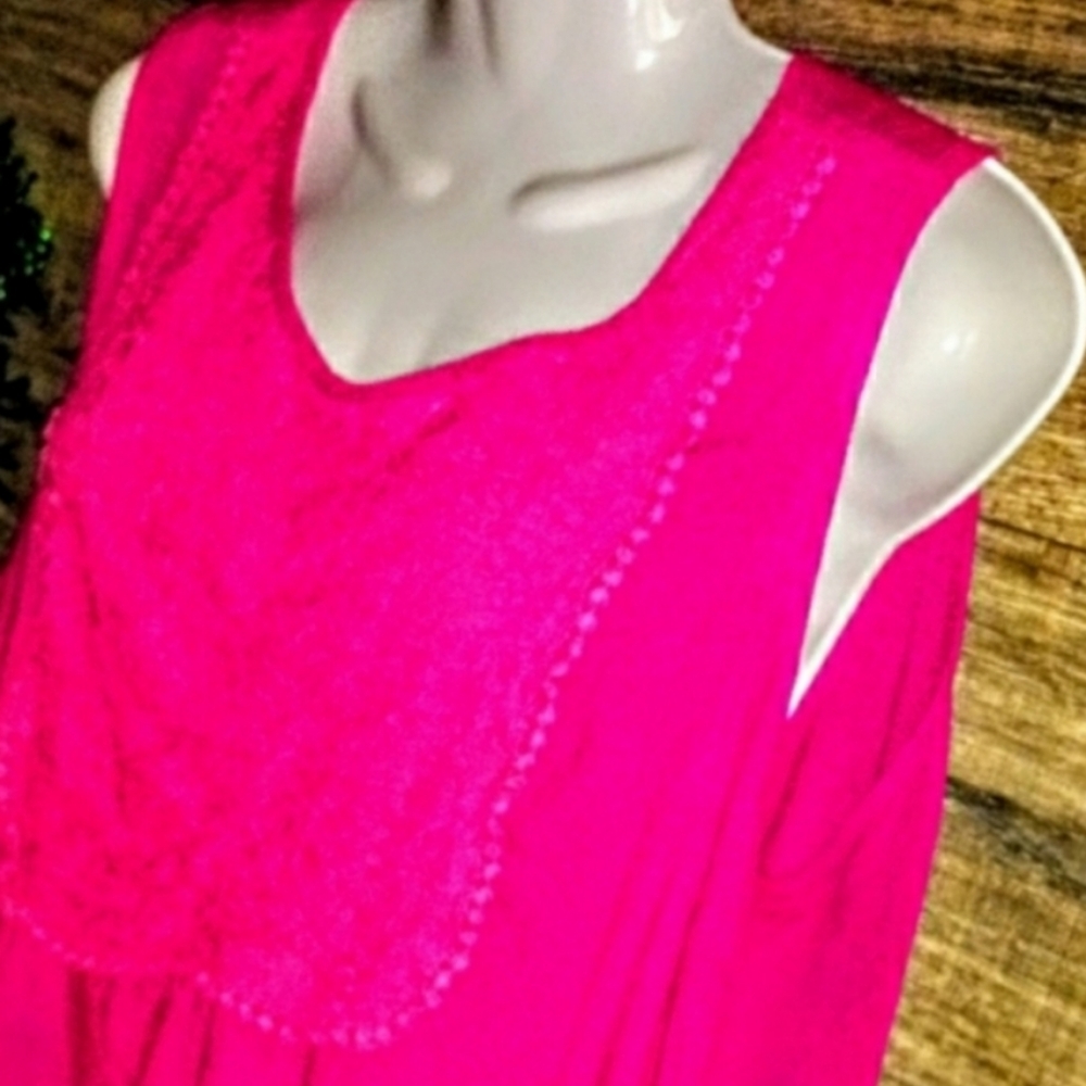 Ariat Top Size XXL Pink High Low Sleeveless EUC - Picture 5 of 10